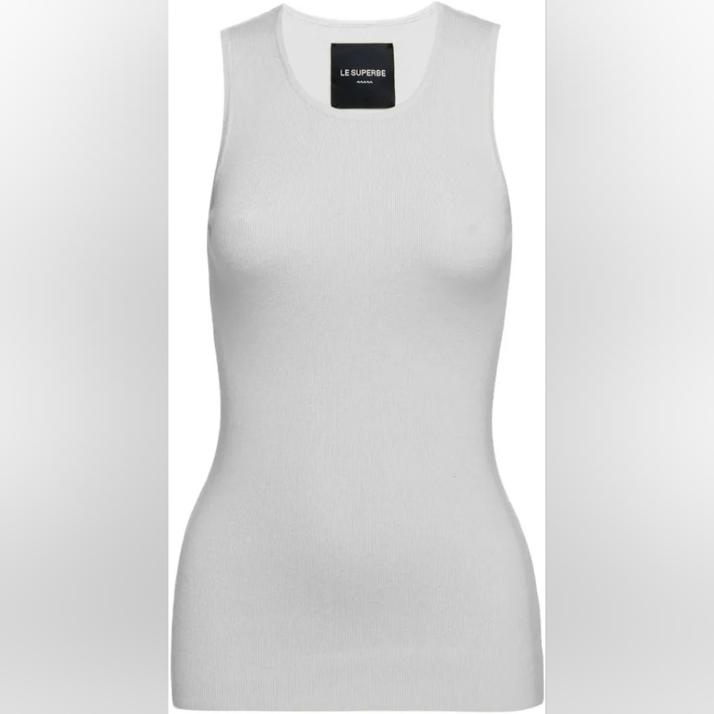Le Superbe White Tank Top "Tanks A lot"